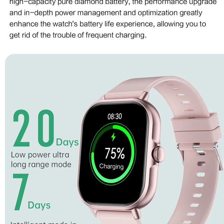 2025 Smartwatch 2.01" – Bluetooth Calls & Music, Waterproof, Fitness Tracker