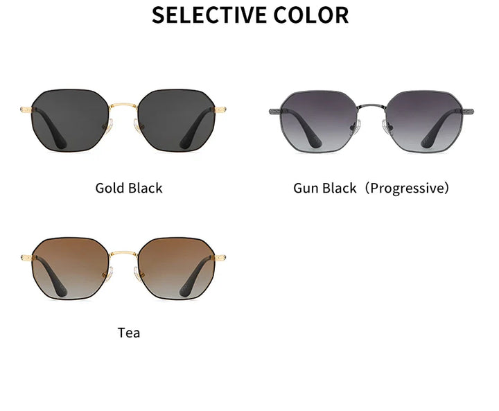 GCV Classic Retro Women’s Rectangular Square Metal Frame Sunglasses with Polaroid Lenses
