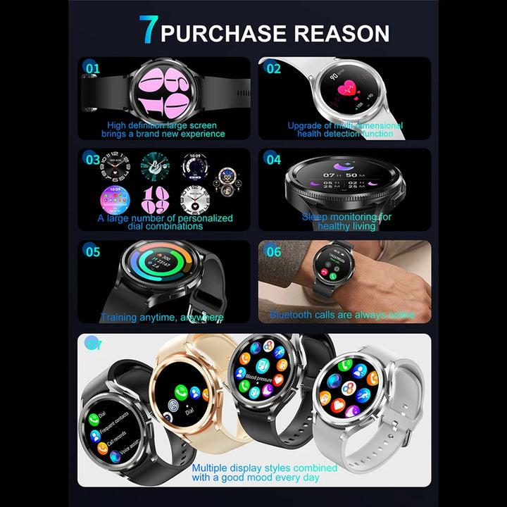 Watch 6 Classic Smartwatch – Bluetooth Call, GPS, Fitness, 2025 New