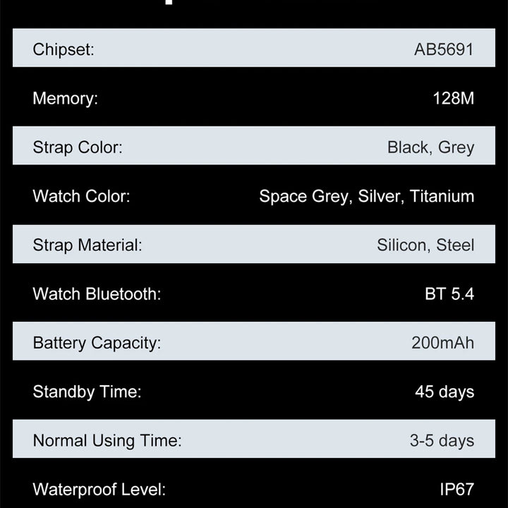 2025 Ultra-Thin Smartwatch 7.5mm – 1.96" AMOLED, BT Calls, Fitness, Waterproof