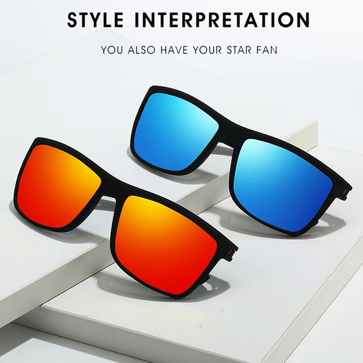 Square Polarized Sunglasses – Lightweight Frame, UV Protection, Men & Women