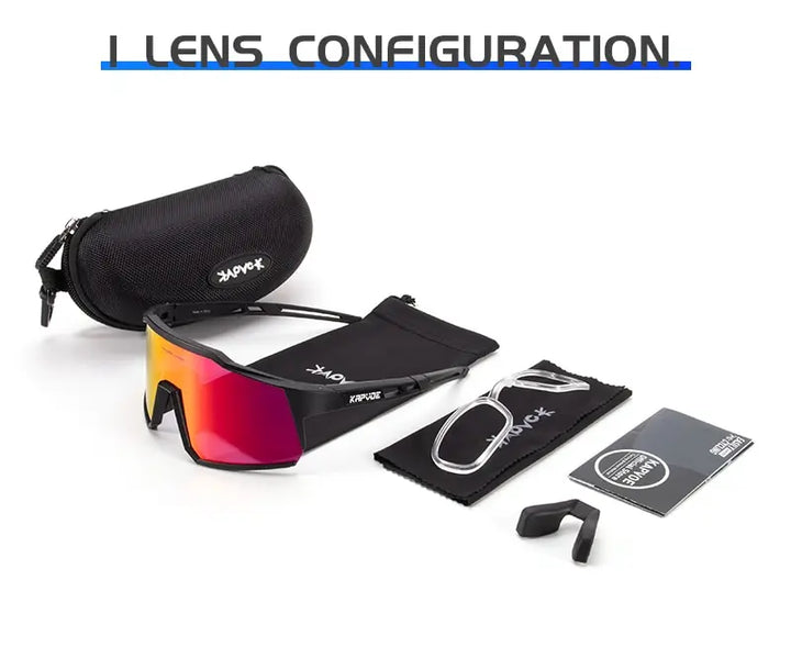 Ultra Light Kapvoe Cycling Glasses – Polarized, MTB & Road, Outdoor Sports