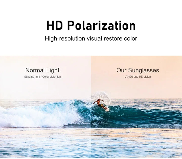 Outdoor Driving Sunglasses – Polarized Square Large Frame, Men & Women