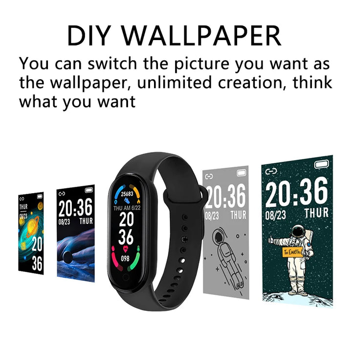 Smart Watch M6 Men Women Fitness Smart Bracelet Sports