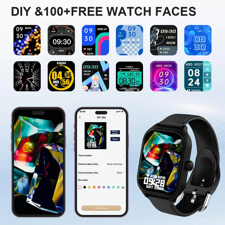 H9 Pro MAX Smartwatch – 2.01" Display, BT Calls, Fitness, Alerts