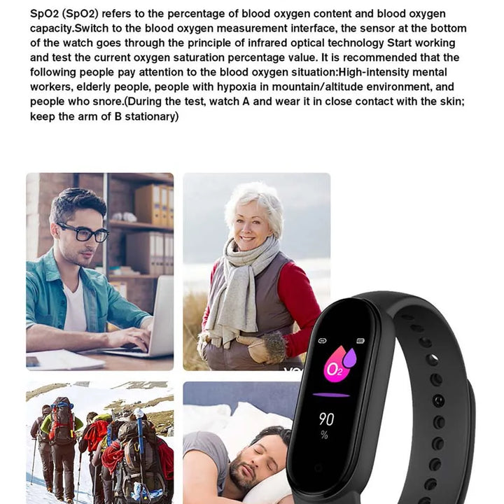 Smart Watch M6 Men Women Fitness Smart Bracelet Sports