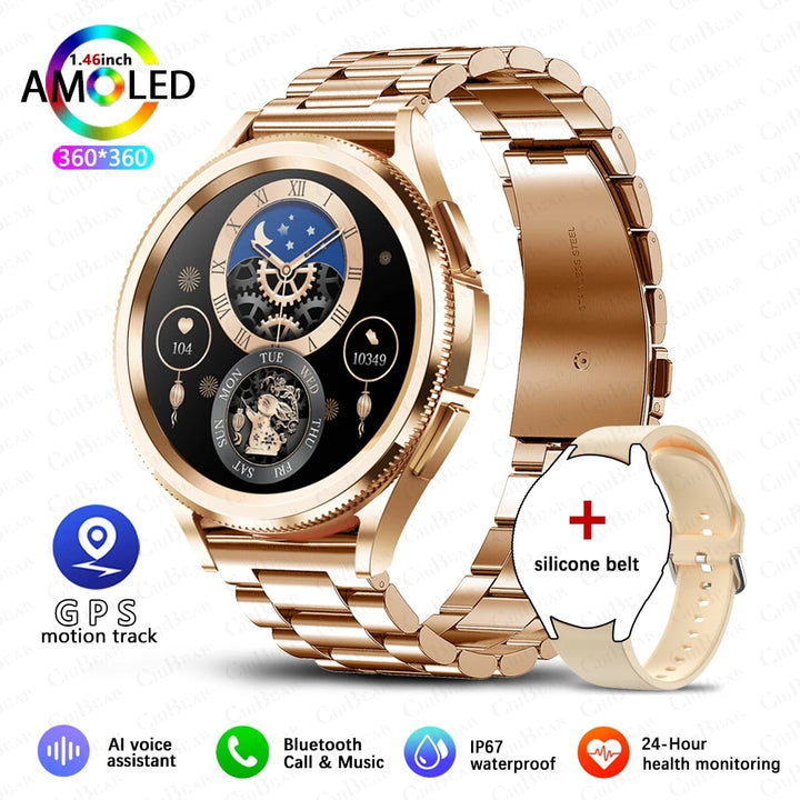 Watch 6 Classic Smartwatch – Bluetooth Call, GPS, Fitness, 2025 New