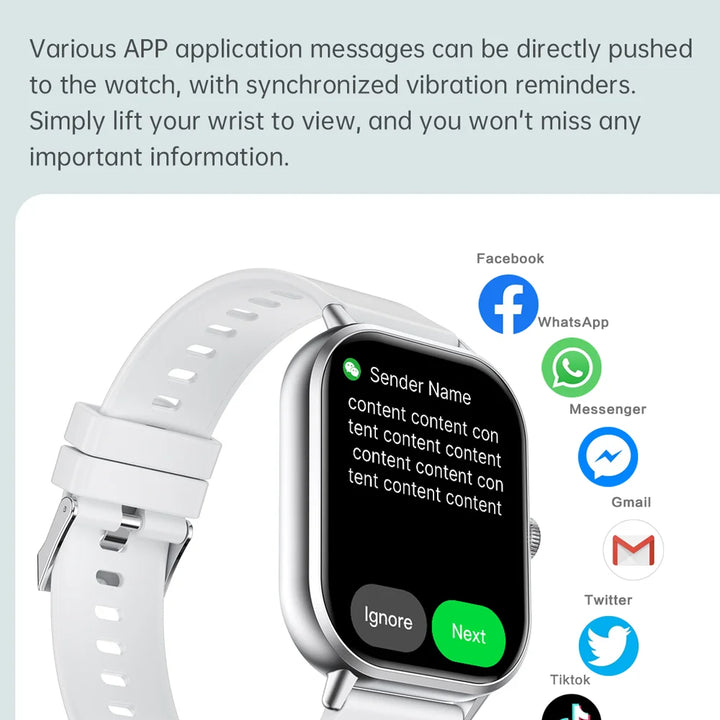 2025 Smartwatch 2.01" – Bluetooth Calls & Music, Waterproof, Fitness Tracker