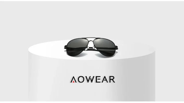 AOWEAR Men’s Sunglasses – Aviation Style, Polarized, Mirror Lens