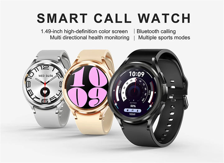 Watch 6 Classic Smartwatch – Bluetooth Call, GPS, Fitness, 2025 New