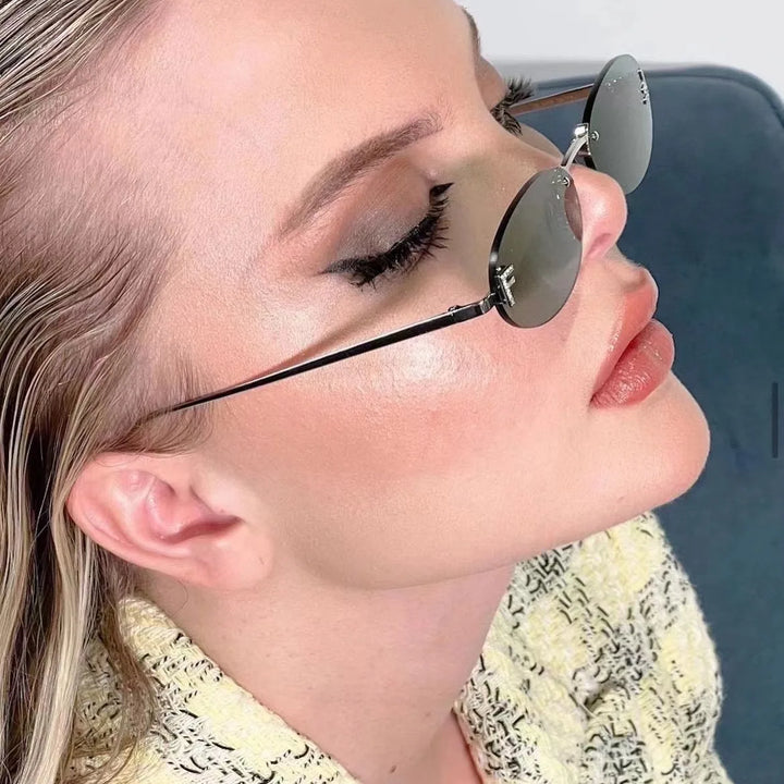 Stylish Retro Oval Sunglasses - Perfect for Driving & Everyday Style