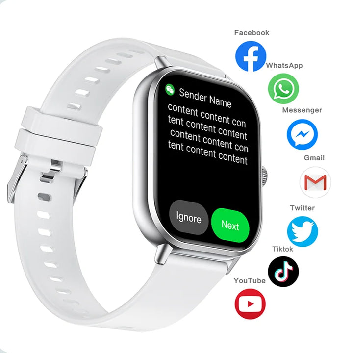 2025 Smartwatch 2.01" – Bluetooth Calls & Music, Waterproof, Fitness Tracker