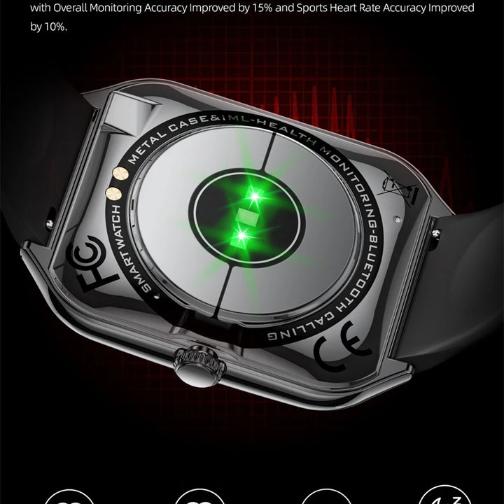 2025 Ultra-Thin Smartwatch 7.5mm – 1.96" AMOLED, BT Calls, Fitness, Waterproof