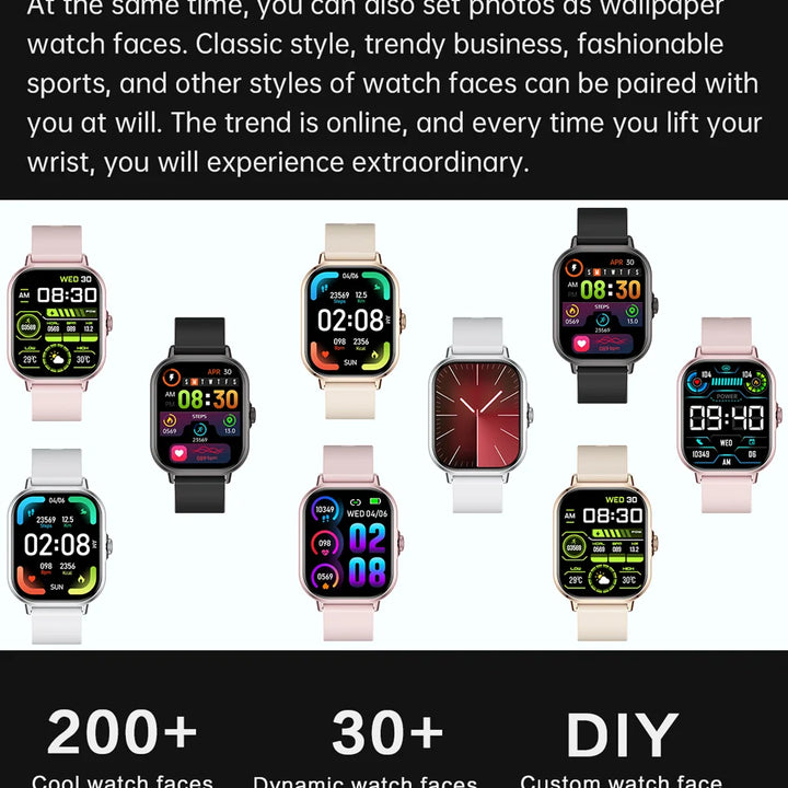 2025 Smartwatch 2.01" – Bluetooth Calls & Music, Waterproof, Fitness Tracker
